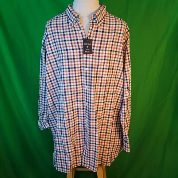 NWT Cremieux Mens Dark‎ Coral Long Sleeve Button Down Shirt 3XB 3XL Big & Tall - Picture 1 of 5